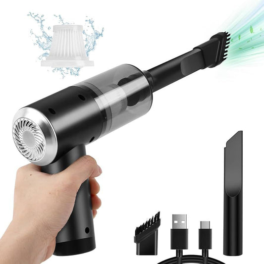 Car Vacuum & Air Blower – USB Rechargeable Handheld Cleaner for Home & Auto